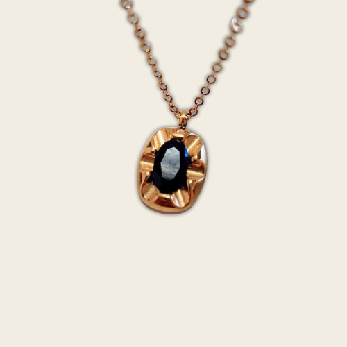 Collar Ónix Dorado