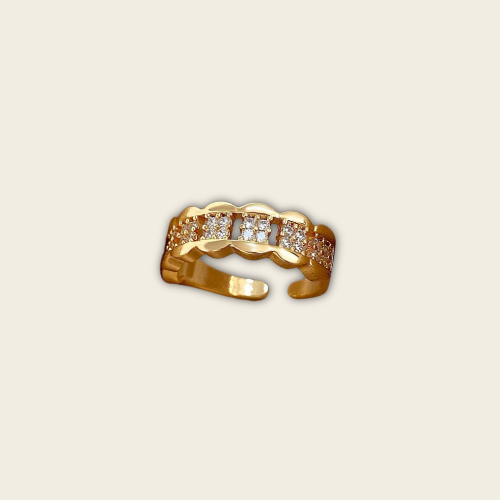 Anillo Ola Dorada