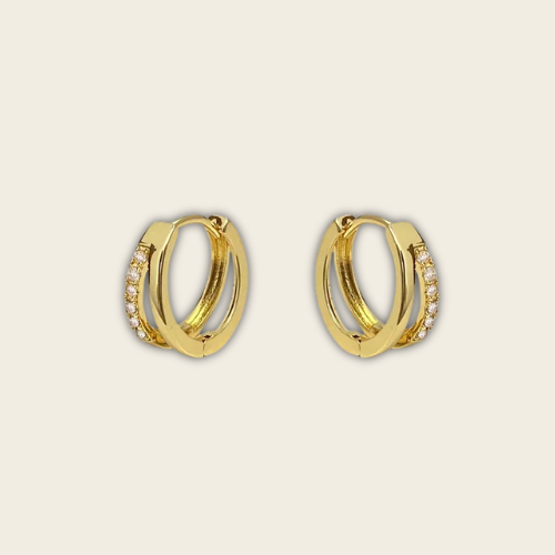 Pendientes Doble Brillo