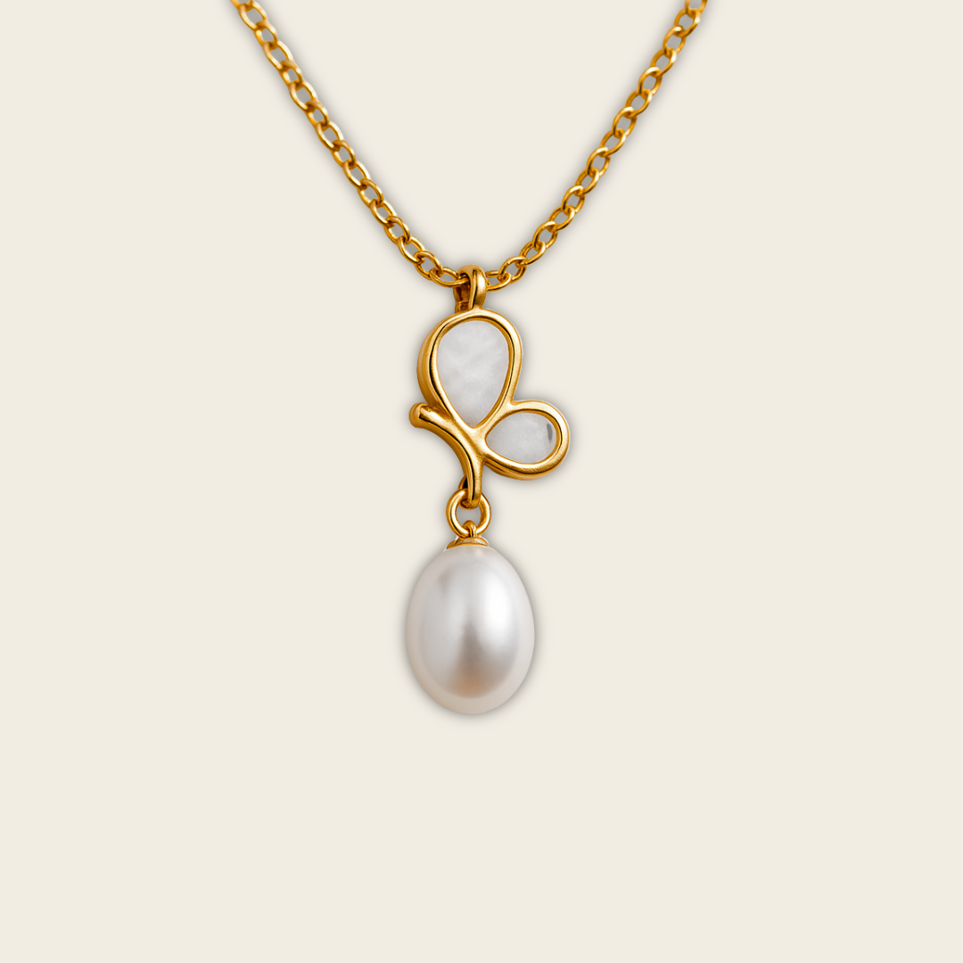 Collar Perla Mariposa